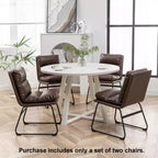 Chaises de salle à manger capitonnées contemporaines Milos de Roundhill Furniture, lot de 2