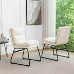 Chaises de salle à manger capitonnées contemporaines Milos de Roundhill Furniture, lot de 2