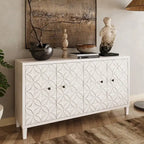 Buffet bahut en bois 4 portes Meuble d'appoint