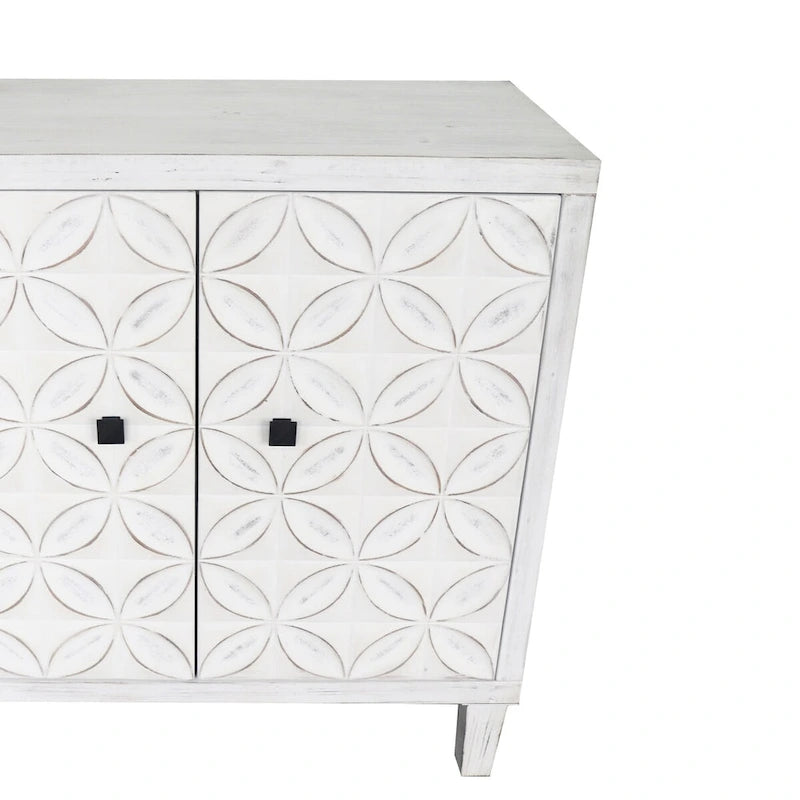 Buffet bahut en bois 4 portes Meuble d'appoint