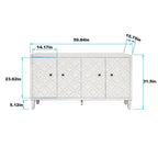 Buffet bahut en bois 4 portes Meuble d'appoint