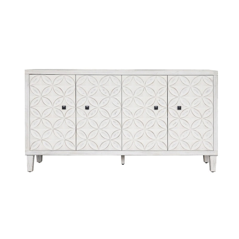 Buffet bahut en bois 4 portes Meuble d'appoint