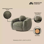 Chaise d'appoint moderne en chenille Tribeca de Manhattan Comfort