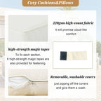 Ensemble de canapé d'angle de patio, ensemble de meubles de conversation de jardin, 7 pièces