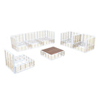 Ensemble de canapé d'angle de patio, ensemble de meubles de conversation de jardin, 7 pièces