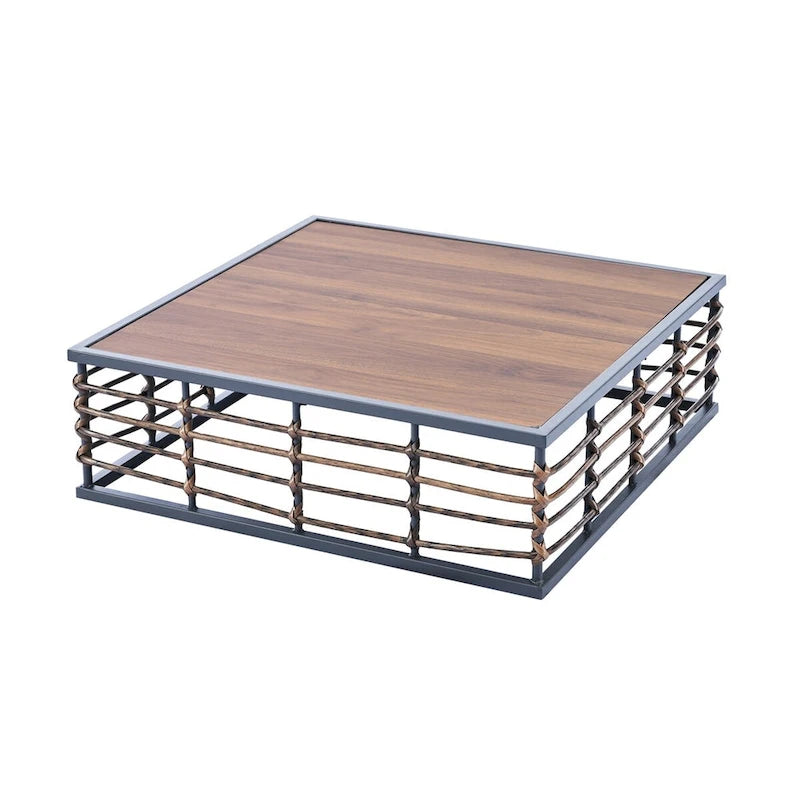 Ensemble de canapé d'angle de patio, ensemble de meubles de conversation de jardin, 7 pièces