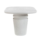 Table de salle à manger ovale 83 en béton Margot gris clair effet faux plâtre pour intérieur/extérieur