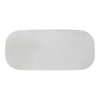 Table de salle à manger ovale 83 en béton Margot gris clair effet faux plâtre pour intérieur/extérieur
