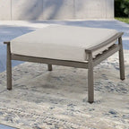 Ensemble de conversation d'extérieur 6 pièces en aluminium, canapé 2 places avec table basse et coussins