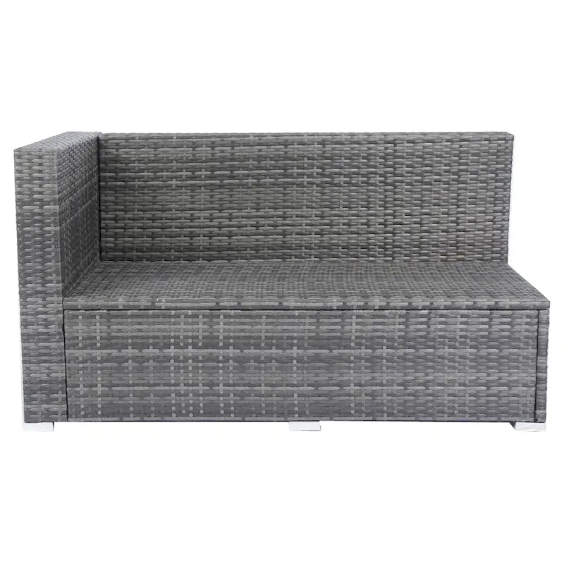 Ensemble de mobilier de jardin 8 pièces en rotin tressé pour l'extérieur