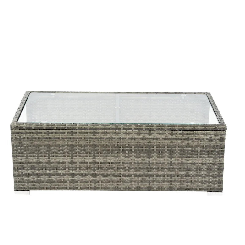 Ensemble de mobilier de jardin 8 pièces en rotin tressé pour l'extérieur