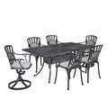 Ensemble de salle à manger d'extérieur 7 pièces Grenada Charcoal en aluminium - 72 x 29 x 42