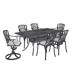 Ensemble de salle à manger d'extérieur 7 pièces Grenada Charcoal en aluminium - 72 x 29 x 42