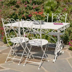 Ensemble de salle à manger 5 pièces en métal Solebury - 51,18 L x 33,07 l x 29,92 H