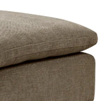 Pouf carré Scott 37 pouces, coussin supérieur amovible, beige