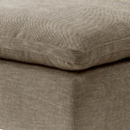 Pouf carré Scott 37 pouces, coussin supérieur amovible, beige