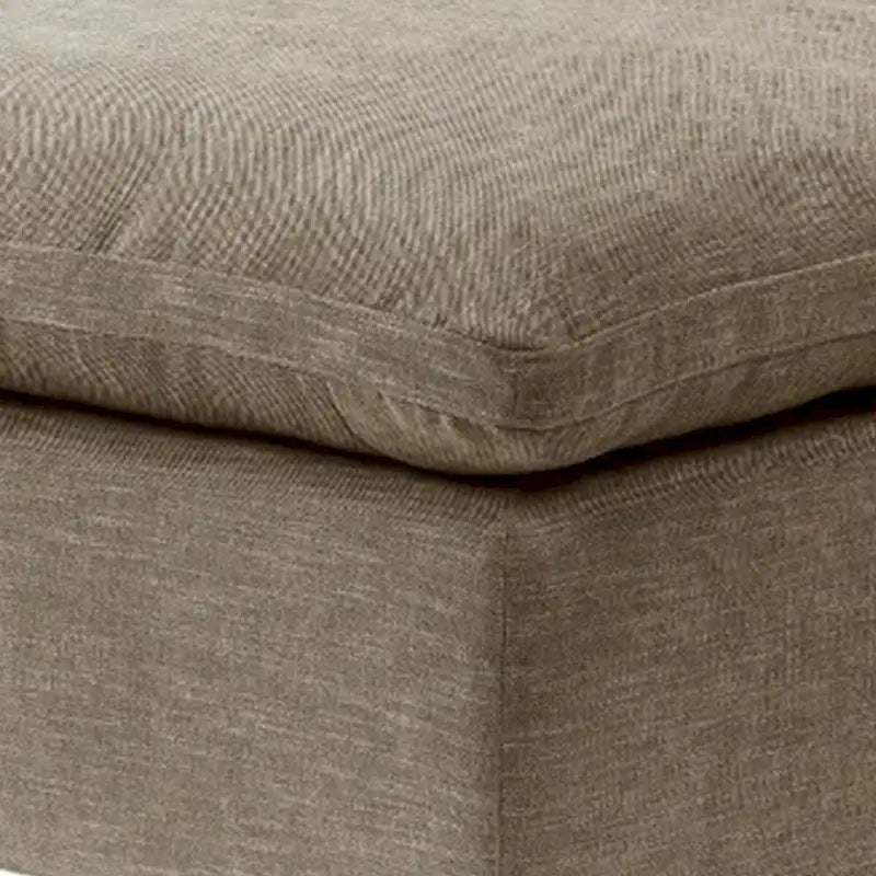Pouf carré Scott 37 pouces, coussin supérieur amovible, beige