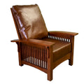 Précommander un fauteuil Morris Craftsman / Mission en cuir et chêne