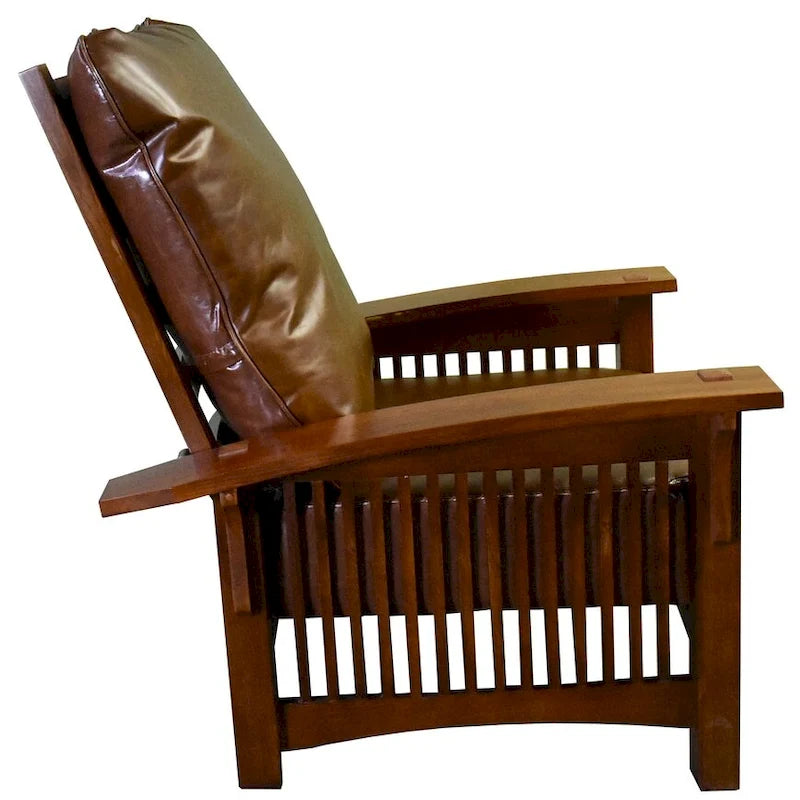 Précommander un fauteuil Morris Craftsman / Mission en cuir et chêne