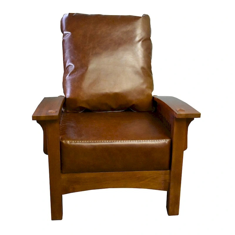 Précommander un fauteuil Morris Craftsman / Mission en cuir et chêne