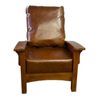 Précommander un fauteuil Morris Craftsman / Mission en cuir et chêne