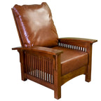 Précommander un fauteuil Morris Craftsman / Mission en cuir et chêne