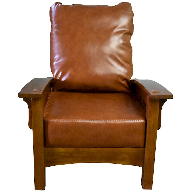 Précommander un fauteuil Morris Craftsman / Mission en cuir et chêne