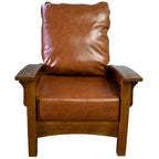 Précommander un fauteuil Morris Craftsman / Mission en cuir et chêne