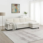 Canapé d'angle en chenille 5 places en forme de L avec chaise longue réversible et fonction couchage pour salon, appartement
