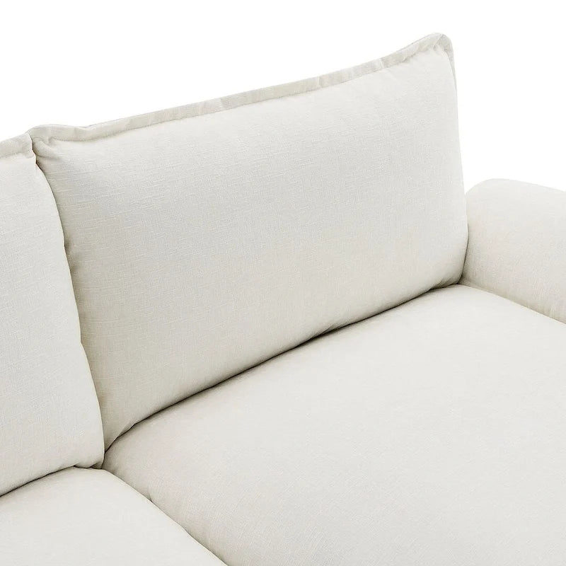 Canapé d'angle en chenille 5 places en forme de L avec chaise longue réversible et fonction couchage pour salon, appartement