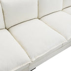 Canapé d'angle en chenille 5 places en forme de L avec chaise longue réversible et fonction couchage pour salon, appartement
