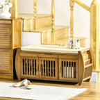 Banc à chaussures avec armoires de rangement – 12.5P x 40.25L x 18.25H