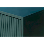 Meuble TV en bois avec armoire de rangement et étagères réglables, Console TV multimédia pour salon ou chambre (VERT)