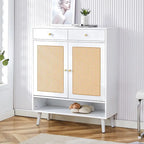 Meuble de rangement minimaliste moderne, meuble à chaussures en rotin, meuble haut de lit. Belle forme pour les couloirs et les salons