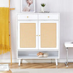 Meuble de rangement minimaliste moderne, meuble à chaussures en rotin, meuble haut de lit. Belle forme pour les couloirs et les salons