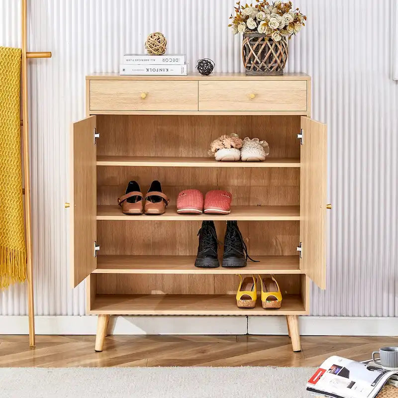 Meuble de rangement minimaliste moderne, meuble à chaussures en rotin, meuble haut de lit. Belle forme pour les couloirs et les salons
