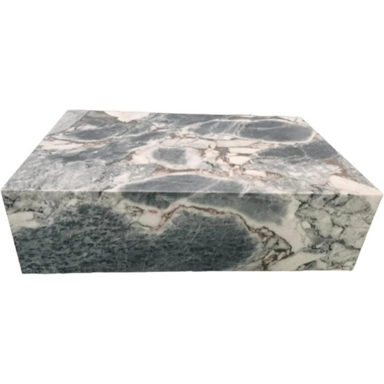 Table Basse Bloc BETACH en Marbre Véritable - Marbre Blue Galaxy