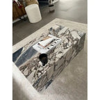 Table Basse Bloc BETACH en Marbre Véritable - Marbre Blue Galaxy
