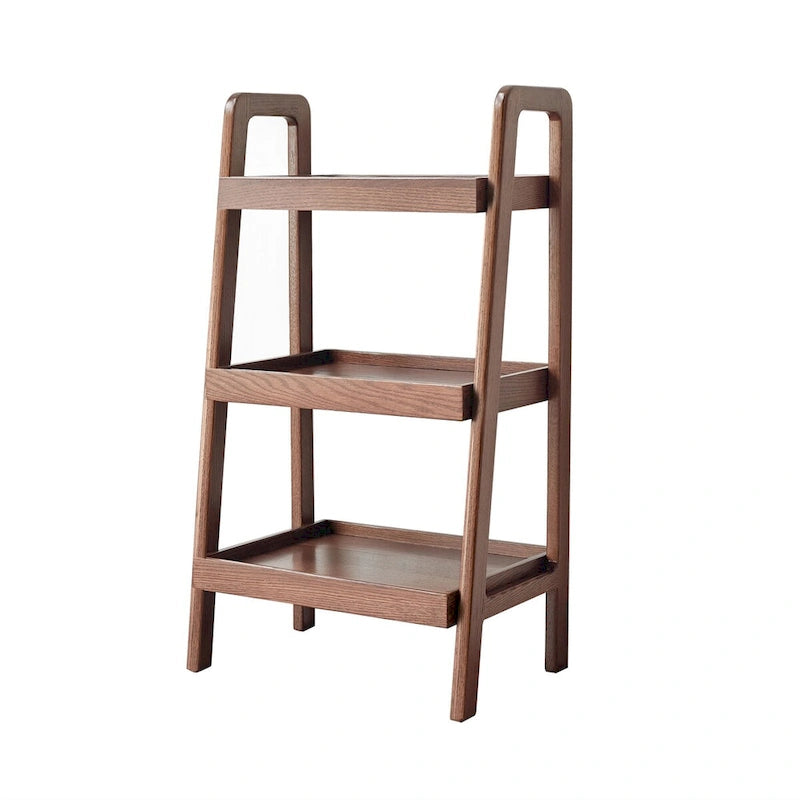 Banc de rangement en chêne couleur noyer, étagère à chaussures à 3 niveaux en bois de hêtre pour entrée, organisateur de rangement haut de gamme