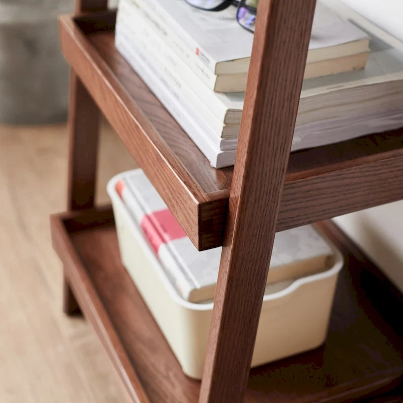 Banc de rangement en chêne couleur noyer, étagère à chaussures à 3 niveaux en bois de hêtre pour entrée, organisateur de rangement haut de gamme