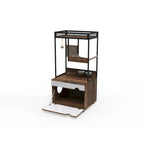 Meubles pour litière pour chat avec arbre à chat, meuble pour chat, armoire pour chat