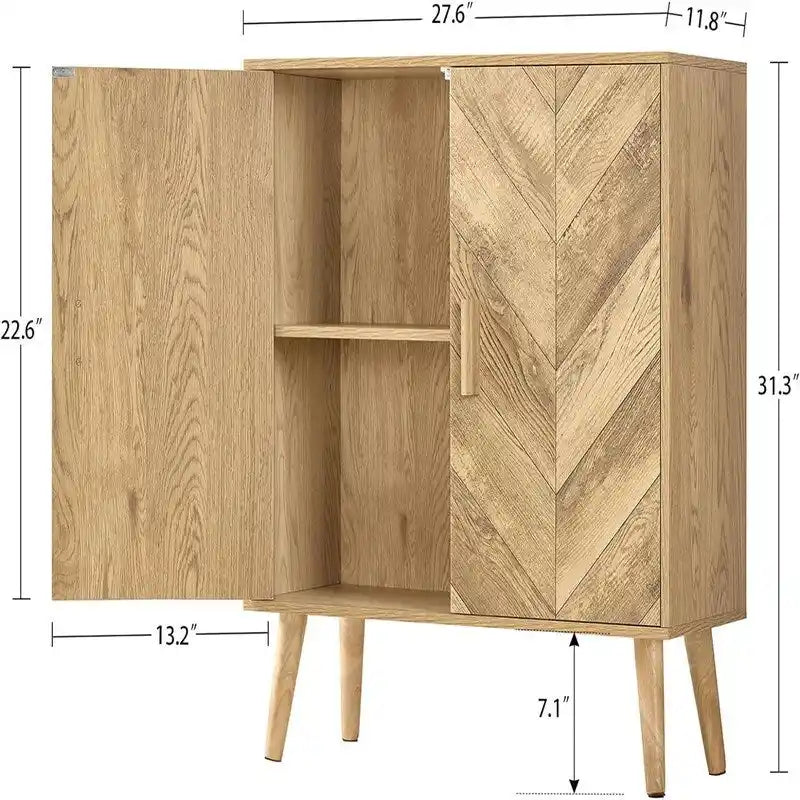 Meuble de rangement avec étagère réglable - 11,8P x 27,6L x 31,3H