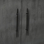 Bahut 4 portes en bois massif - Gris