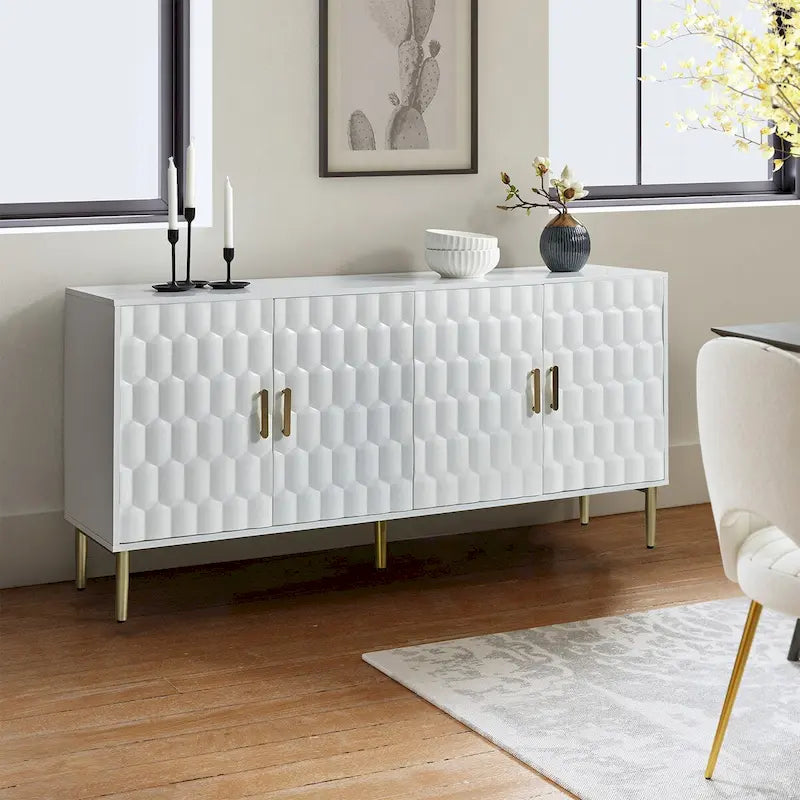 Buffet moderne de 160 cm de large avec étagères réglables par HULALA HOME