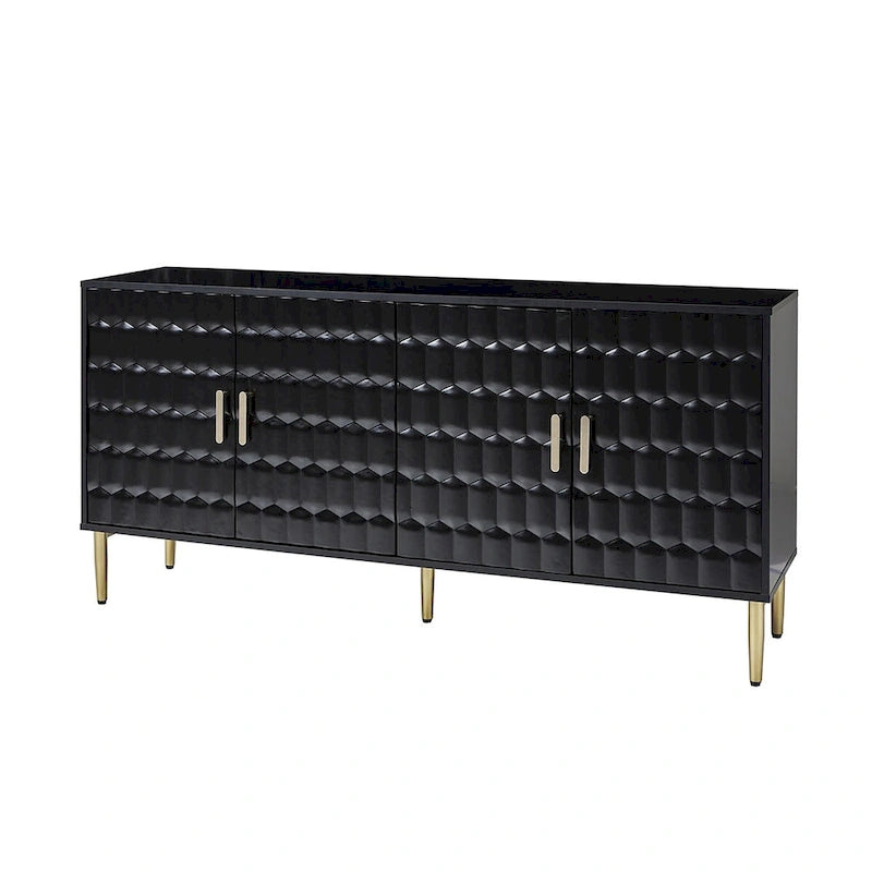 Buffet moderne de 160 cm de large avec étagères réglables par HULALA HOME