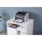 Meuble de rangement pour imprimante de cuisine ou de bureau avec roulettes