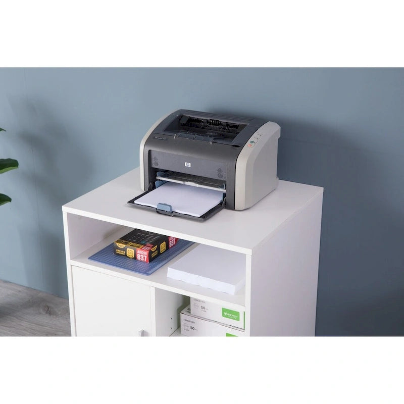 Meuble de rangement pour imprimante de cuisine ou de bureau avec roulettes