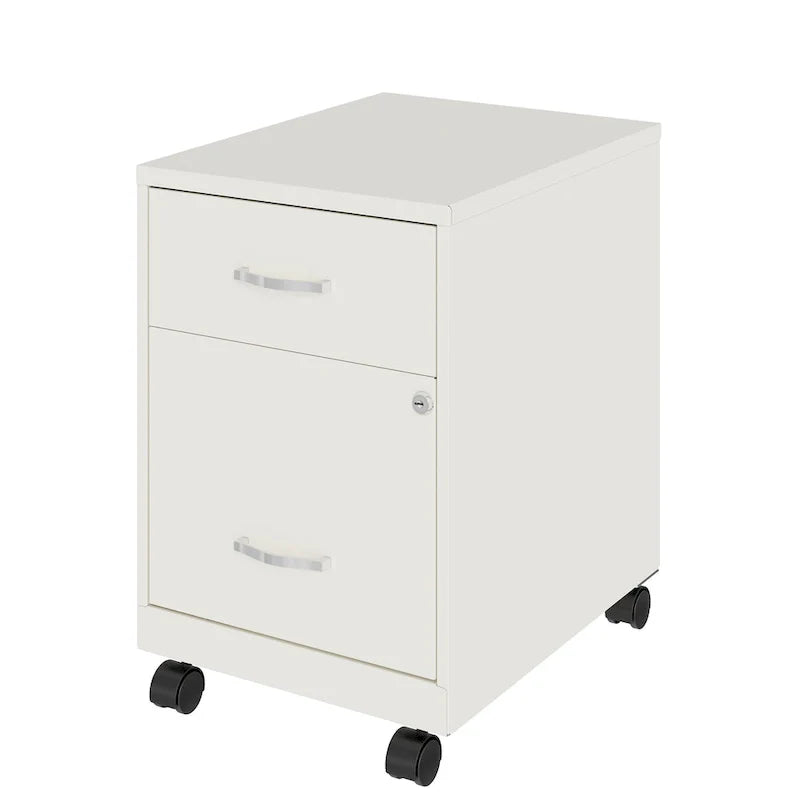 Classeur mobile vertical 2 tiroirs de 45,7 cm de profondeur, format lettre, avec tiroir accessoire Space Solutions 18