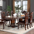 Ensemble de salle à manger extensible 7 pièces traditionnel en bois massif de cerisier Abeena de Furniture of America