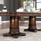 Ensemble de salle à manger extensible 7 pièces traditionnel en bois massif de cerisier Abeena de Furniture of America